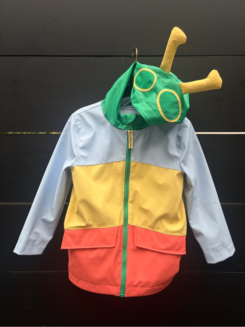 Cat & Jack The Very Hungry Caterpillar Rain Jacket 3T Eric Carle